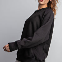 French Terry Ribbed Crewneck