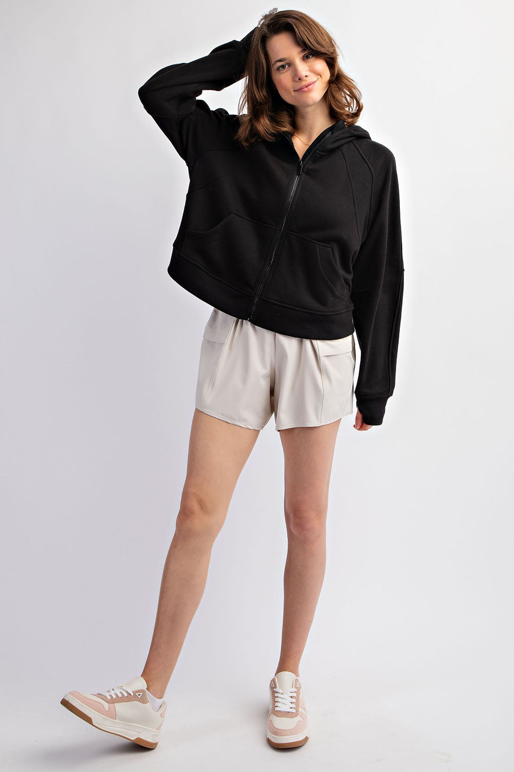 French Terry Crop Zip up