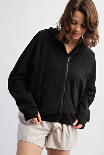 French Terry Crop Zip up