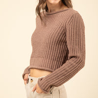 Back Tie Detail Soft Knit Sweater Top