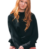 Bamboo Ruby Fleece Crew Sweater 2.0 Black