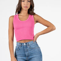 C'est Moi Bamboo Rib Scoop Neck