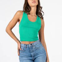 C'est Moi Bamboo Rib Scoop Neck