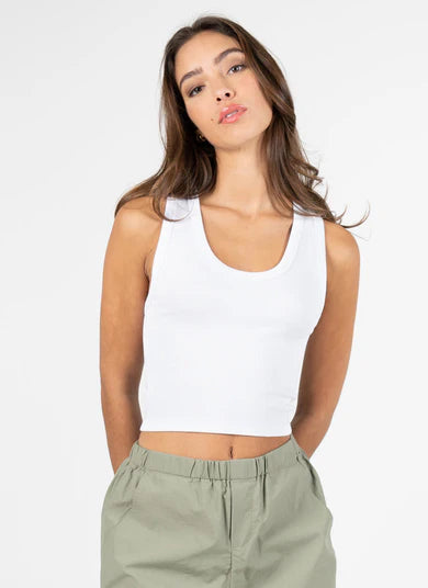 C'est Moi Bamboo Rib Scoop Neck