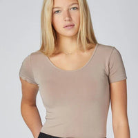 C'est Moi S/S Scoop Neck Top