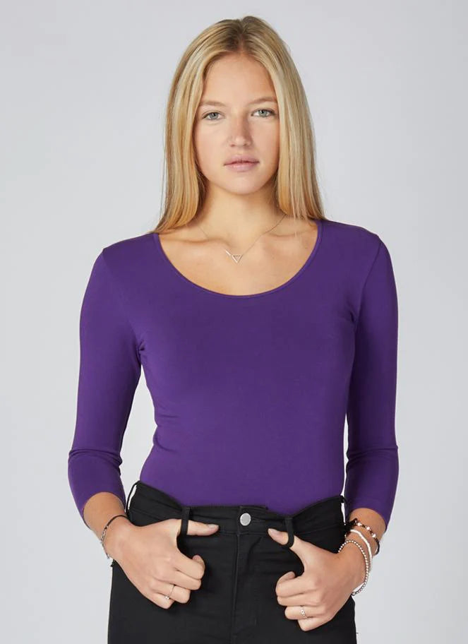 C'est Moi 3/4 Sleeve Bamboo Top