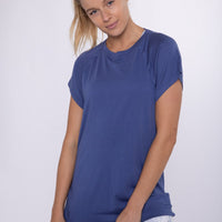 Short Sleeve Top with Open Back
