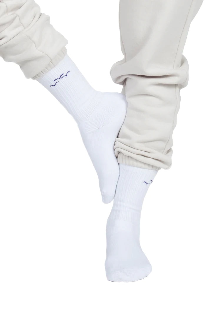 Lazy Pants Ribbed Socks with Jacquard