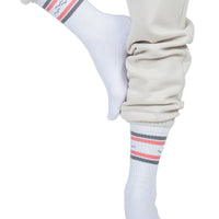 Lazy Pants Ribbed Socks with Jacquard Stripes
