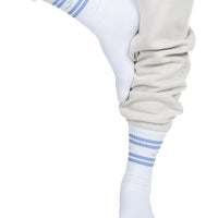 Lazy Pants Ribbed Socks with Jacquard Stripes