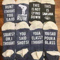 Printed Slogan Wool Socks