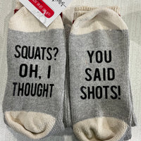 Printed Slogan Wool Socks