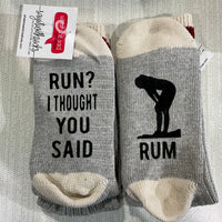 Printed Slogan Wool Socks