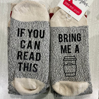 Printed Slogan Wool Socks