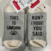 Printed Slogan Wool Socks